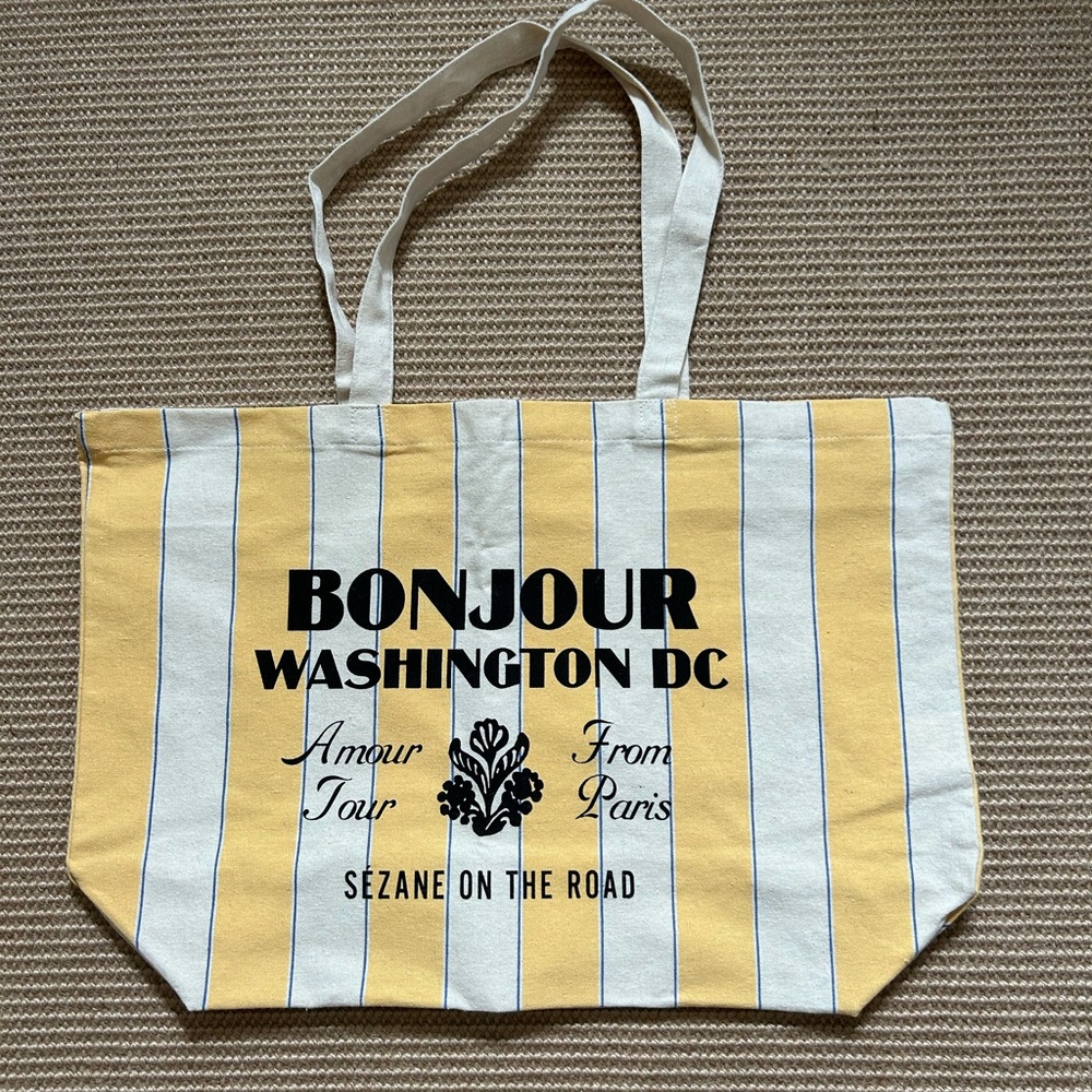 Sezane Cotton Striped Tote Bag- DC